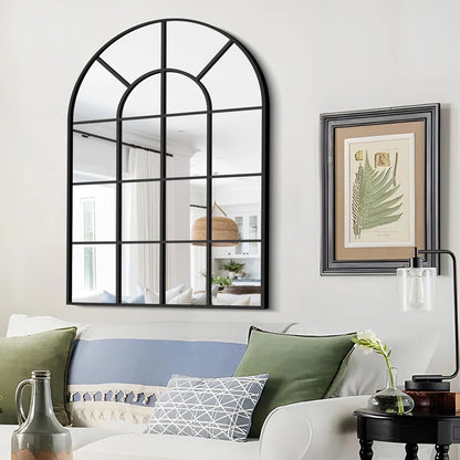 מראת קיר מקושתת בעיצוב חלון 120x80 ס"מ – דגם Elia