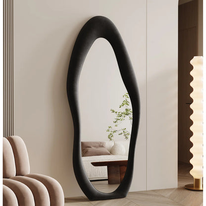 מראת גוף מעוצבת אמורפית עם מסגרת בד 170x70 ס"מ – דגם Sophy