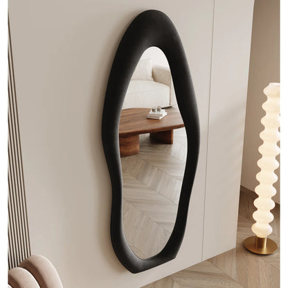 מראת גוף מעוצבת אמורפית עם מסגרת בד 170x70 ס"מ – דגם Sophy