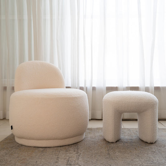 סט כורסה והדום מעוצבים דגם Cozy