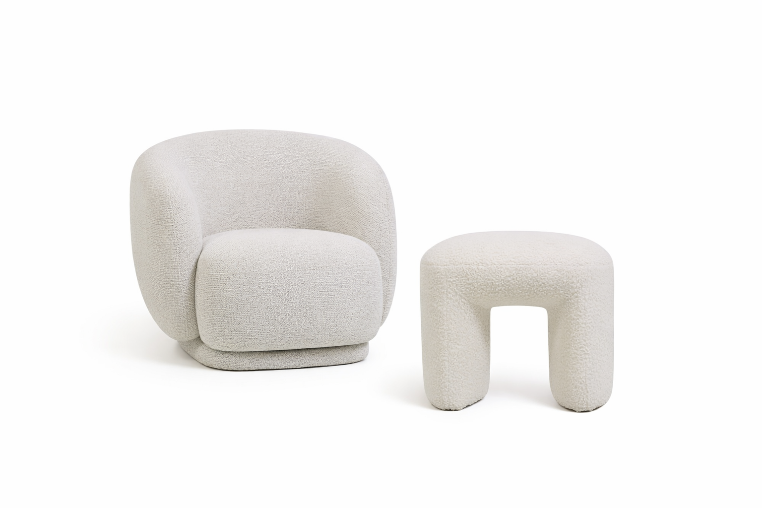 באנדל כורסה מסתובבת + הדום בוקלה Cloudy Hug Set