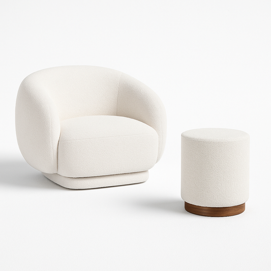 באנדל כורסה בוקלה + הדום בוקלה Cloudy Set