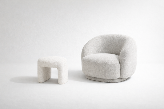 באנדל כורסה מסתובבת + הדום בוקלה Cloudy Hug Set