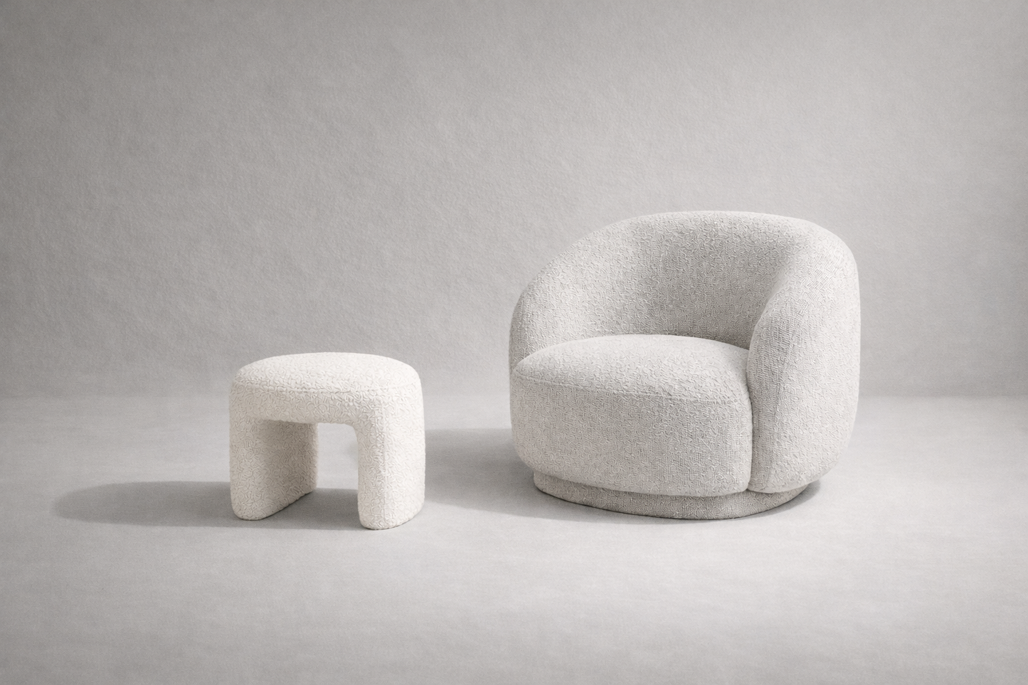 באנדל כורסה מסתובבת + הדום בוקלה Cloudy Hug Set