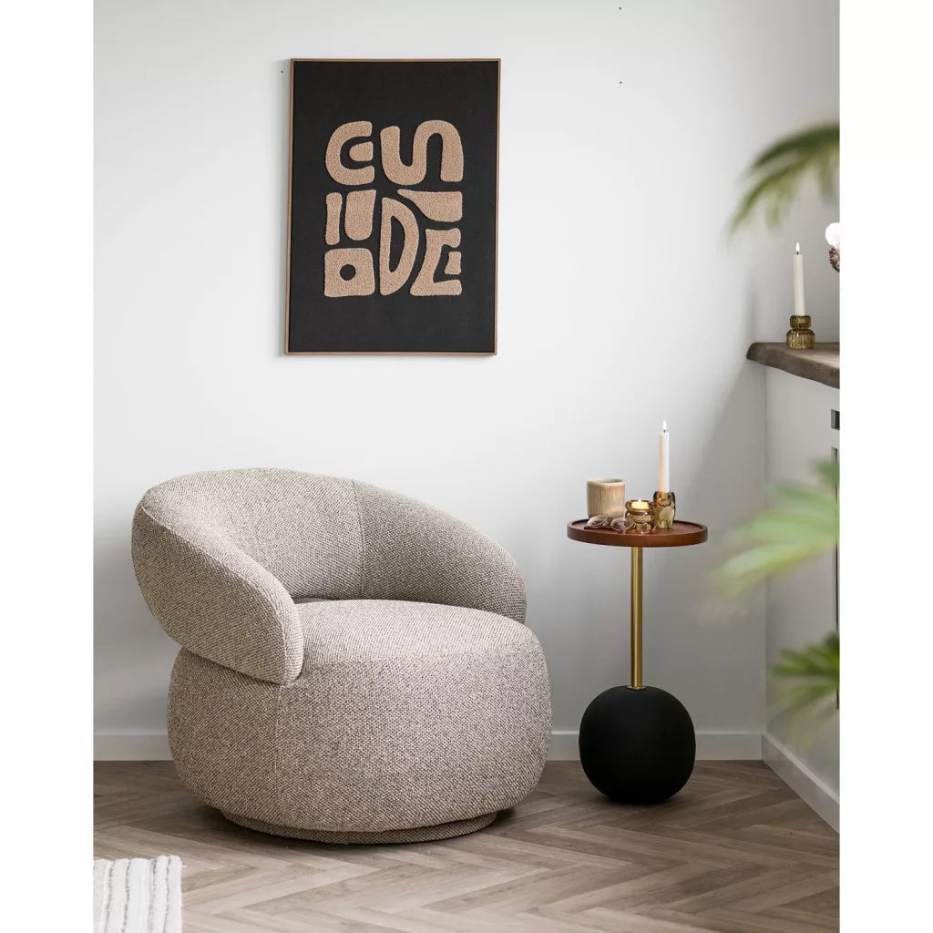 כורסה מעוצבת מסתובבת לסלון דגם Cocoon