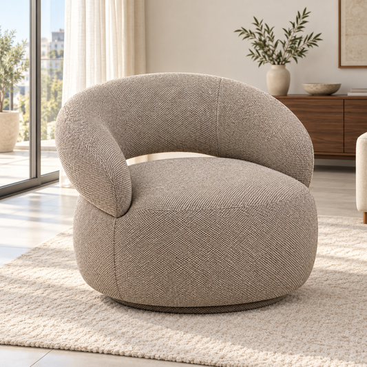 כורסא מעוצבת מסתובבת לסלון דגם Cocoon
