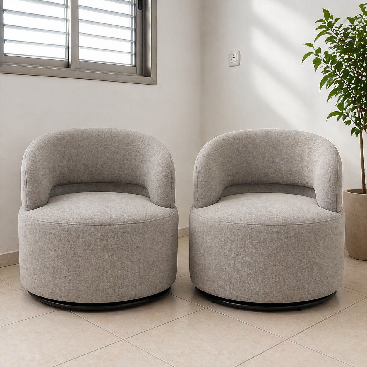 זוג כורסאות מסתובבות לסלון דגם Flow 360 Duo