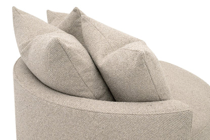 כורסא מעוצבת מסתובבת רחבה עם כריות גב - דגם Loveseat