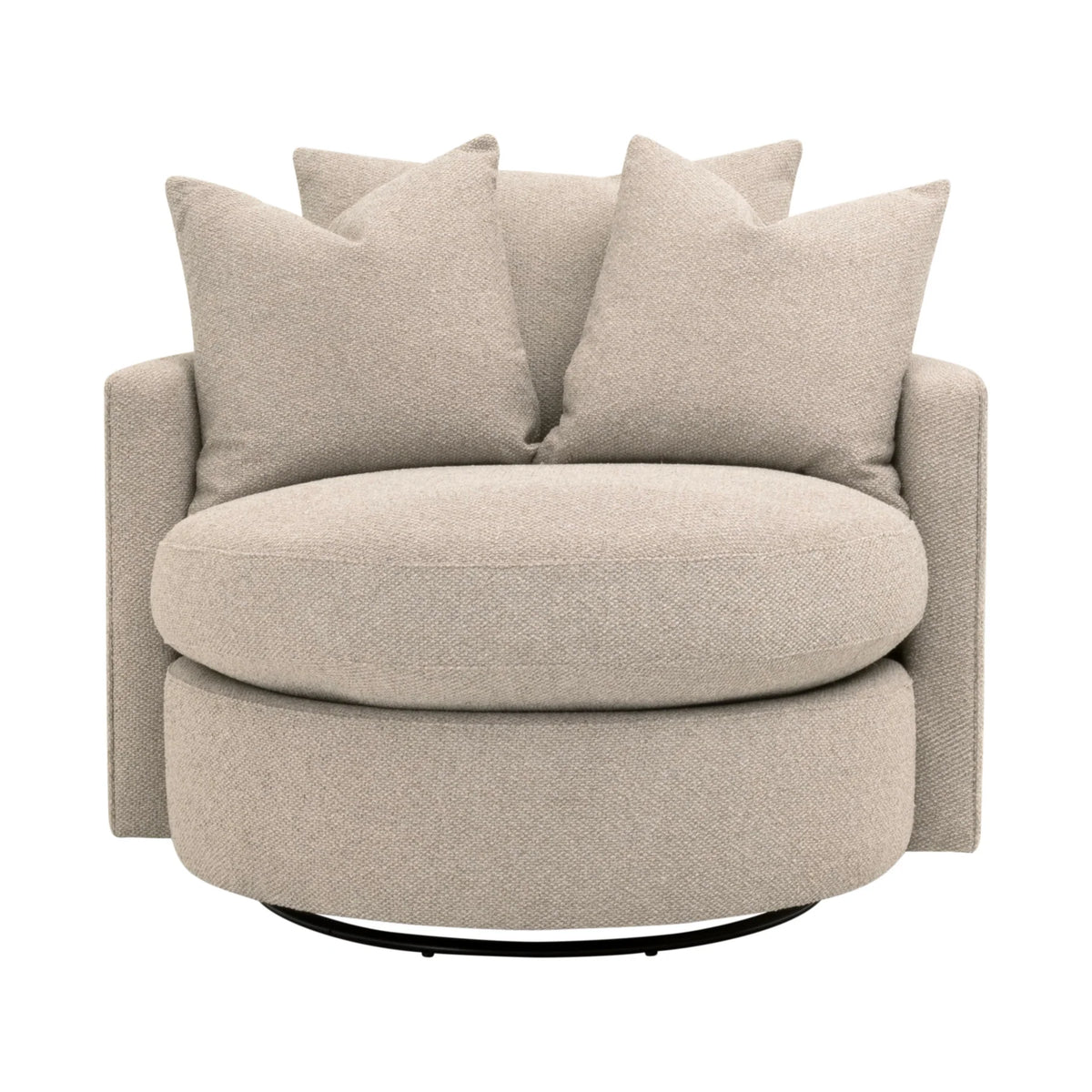 כורסא מעוצבת מסתובבת רחבה עם כריות גב - דגם Loveseat