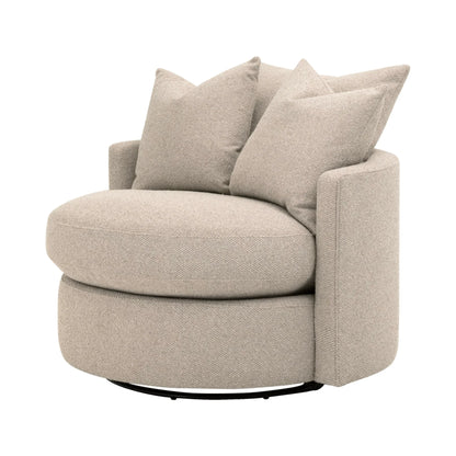 כורסא מעוצבת מסתובבת רחבה עם כריות גב - דגם Loveseat