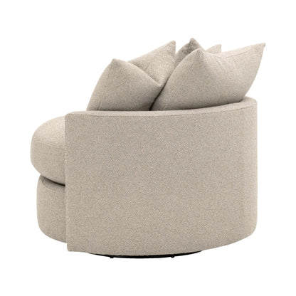 כורסא מעוצבת מסתובבת רחבה עם כריות גב - דגם Loveseat