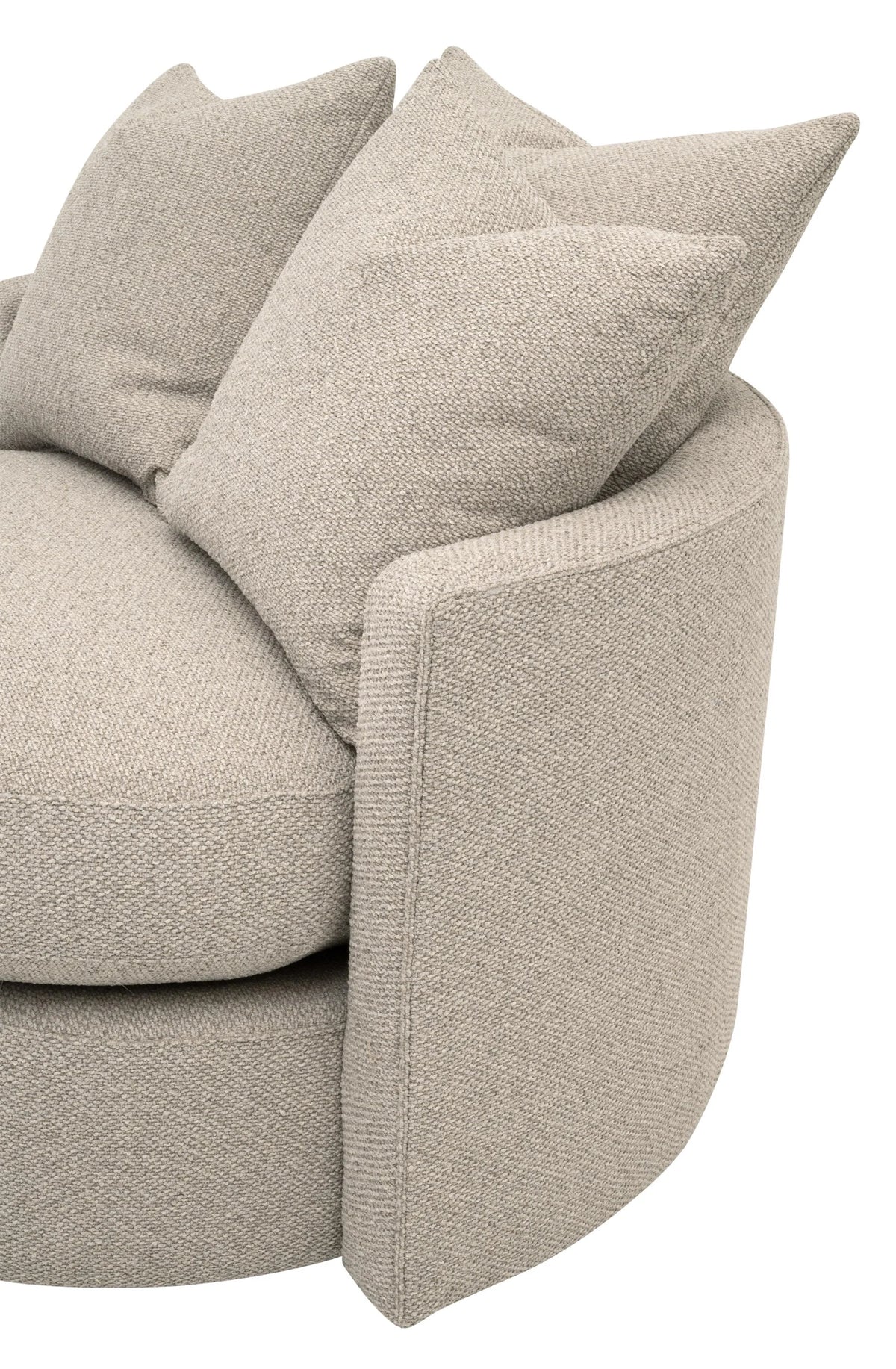כורסא מעוצבת מסתובבת רחבה עם כריות גב - דגם Loveseat