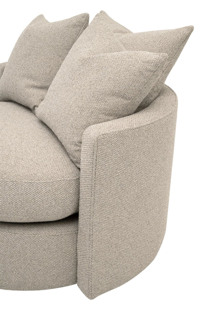 כורסא מעוצבת מסתובבת רחבה עם כריות גב - דגם Loveseat