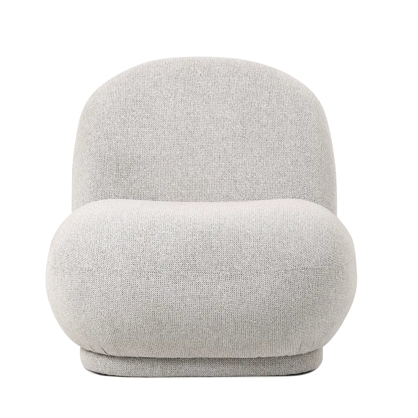 כורסא בוקלה מעוצבת דגם Milano בגוון שמנת בהיר, עם מושב עגול וריפוד רך ומפנק – עיצוב מודרני לסלון או חדר שינה מבית DreamIt.