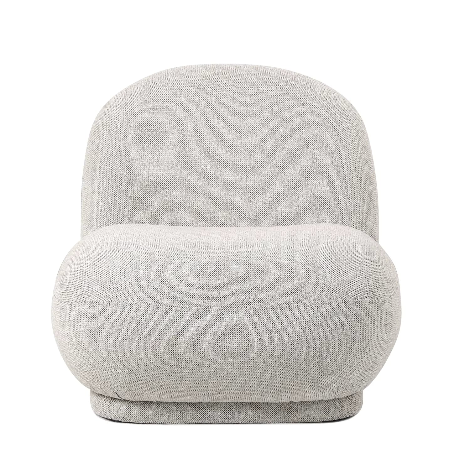 כורסא בוקלה מעוצבת דגם Milano בגוון שמנת בהיר, עם מושב עגול וריפוד רך ומפנק – עיצוב מודרני לסלון או חדר שינה מבית DreamIt.