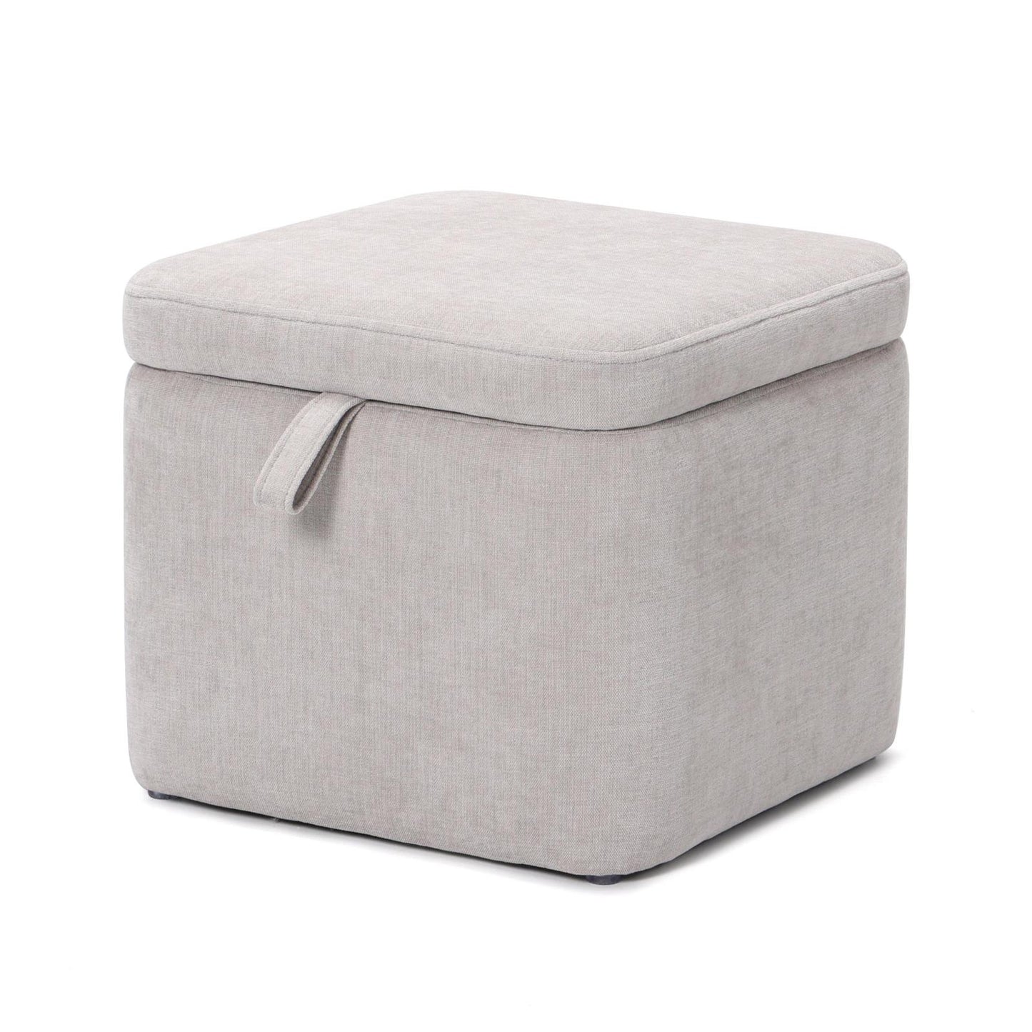 הדום אחסון מרופד דגם Nest בגוון אפור בהיר מבית DreamIt – ריפוד רך, עיצוב אלגנטי וקווים נקיים.