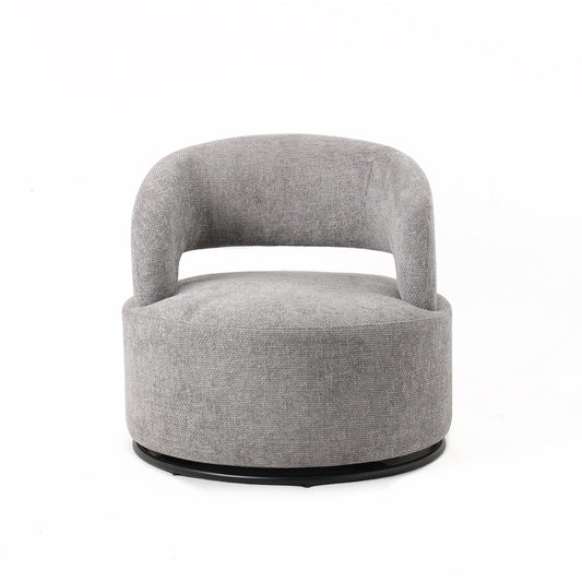 כורסת Flow 360 – מבט חזיתי על הכורסה המסתובבת האפורה מבית DreamIt