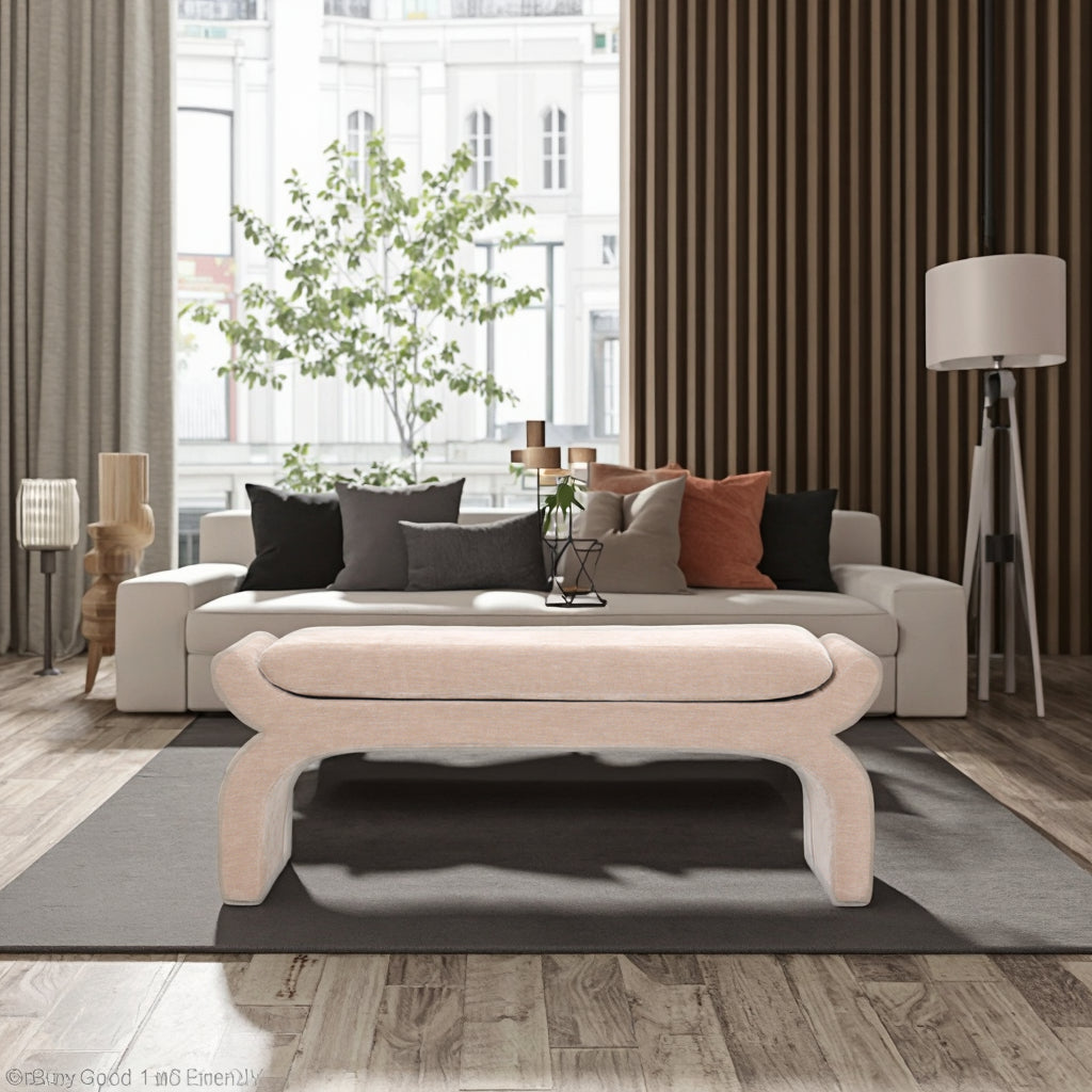 ספסל מעוצב “Canna” מבית DreamIt – משלים את עיצוב הסלון עם רוך ואלגנטיות