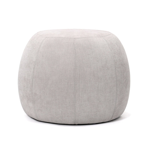 הדום עגול “Milo” בעיצוב מודרני ובד איכותי בגוון טבעי בהיר