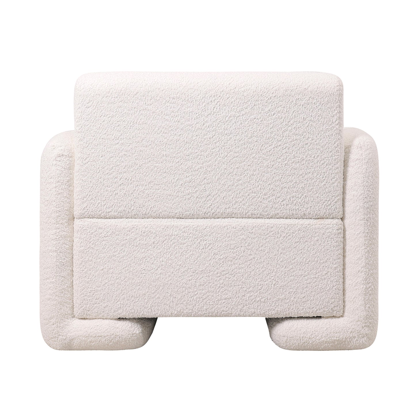 גב כורסה Lexus בצבע שמנת במרקם בוקלה עדין