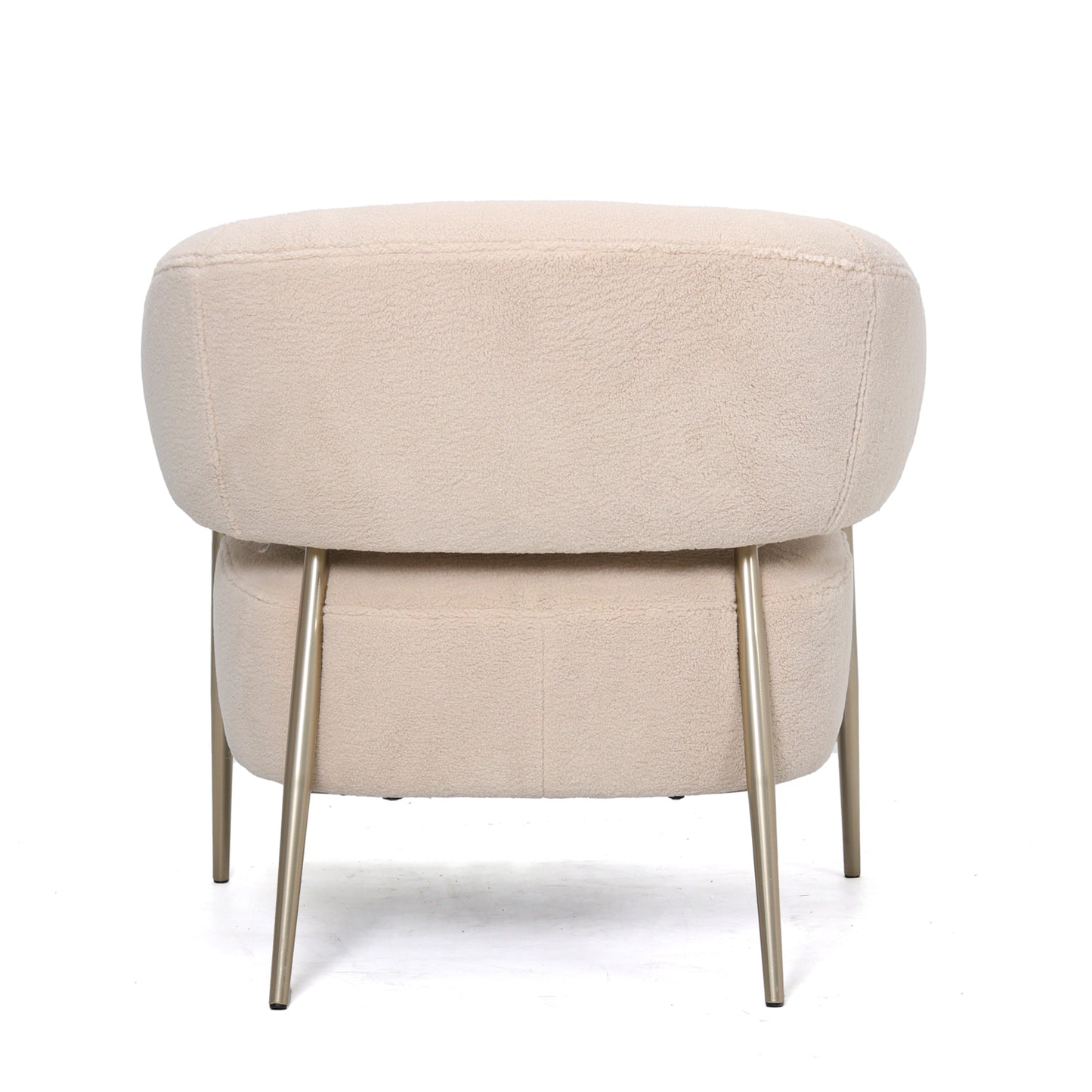 מבט צד על כורסה Siena עם משענות גליליות וריפוד עבה