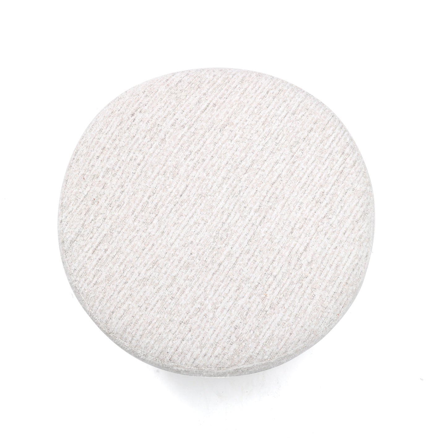 הדום עגול “Luna” מבית DreamIt – מבט עליון המציג את המרקם המדויק של הבד