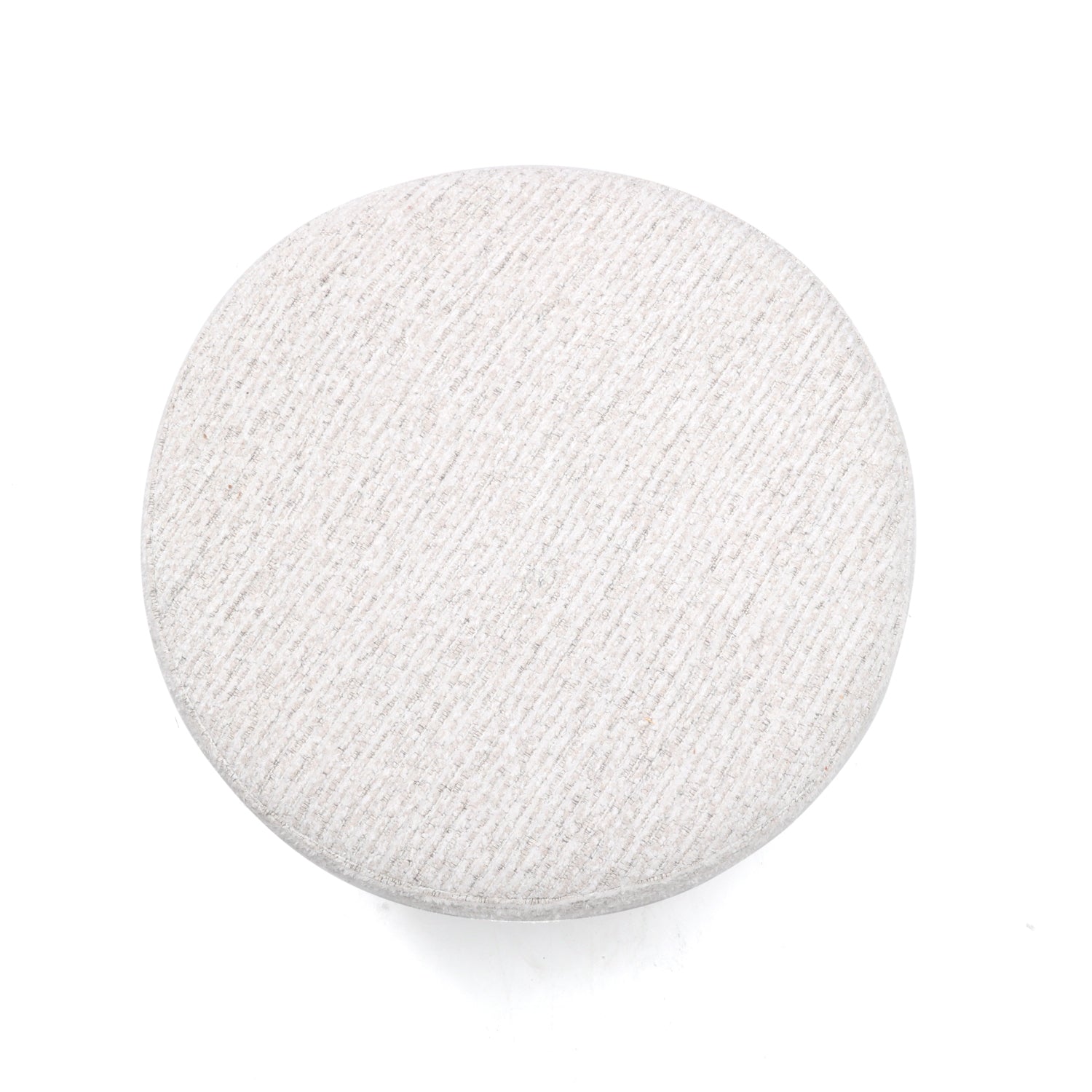 הדום עגול “Luna” מבית DreamIt – מבט עליון המציג את המרקם המדויק של הבד