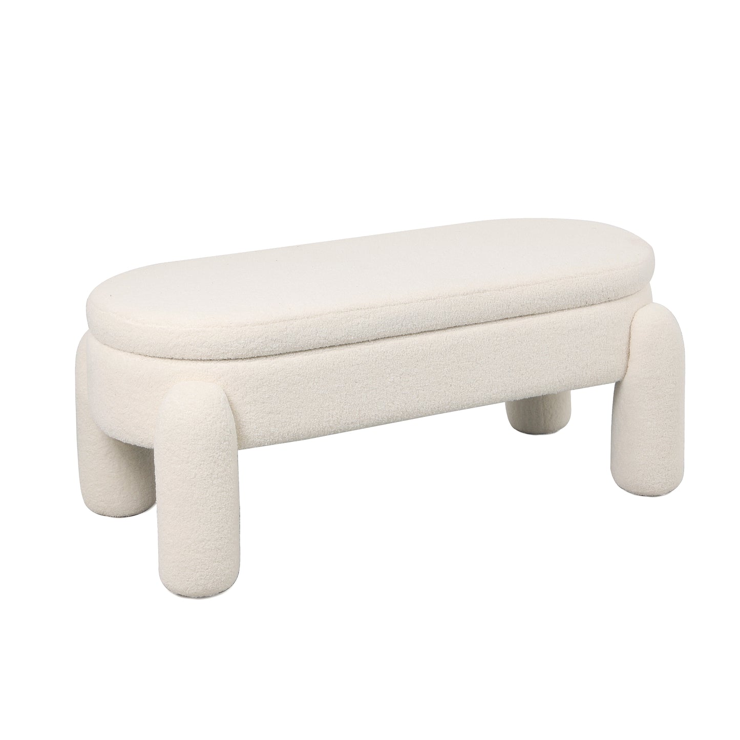 ספסל Noma – מבט אלכסוני המדגיש את הקימורים והרגליים המעוגלות