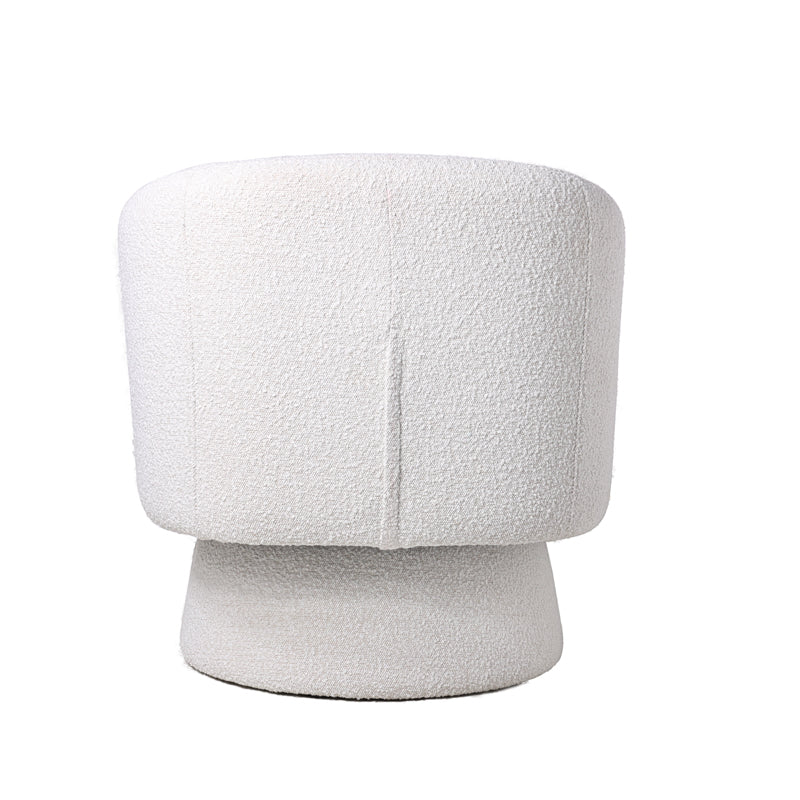 כורסת Bouclé מדגם Breeze בגוון שמנת, מבנה תומך ונוחות מפנקת לסלון או חדר שינה.