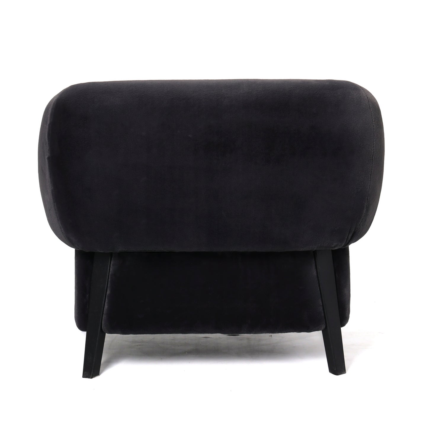 גב כורסה Arno בגימור קטיפה שחורה – קווים רכים ונקיים לעיצוב יוקרתי