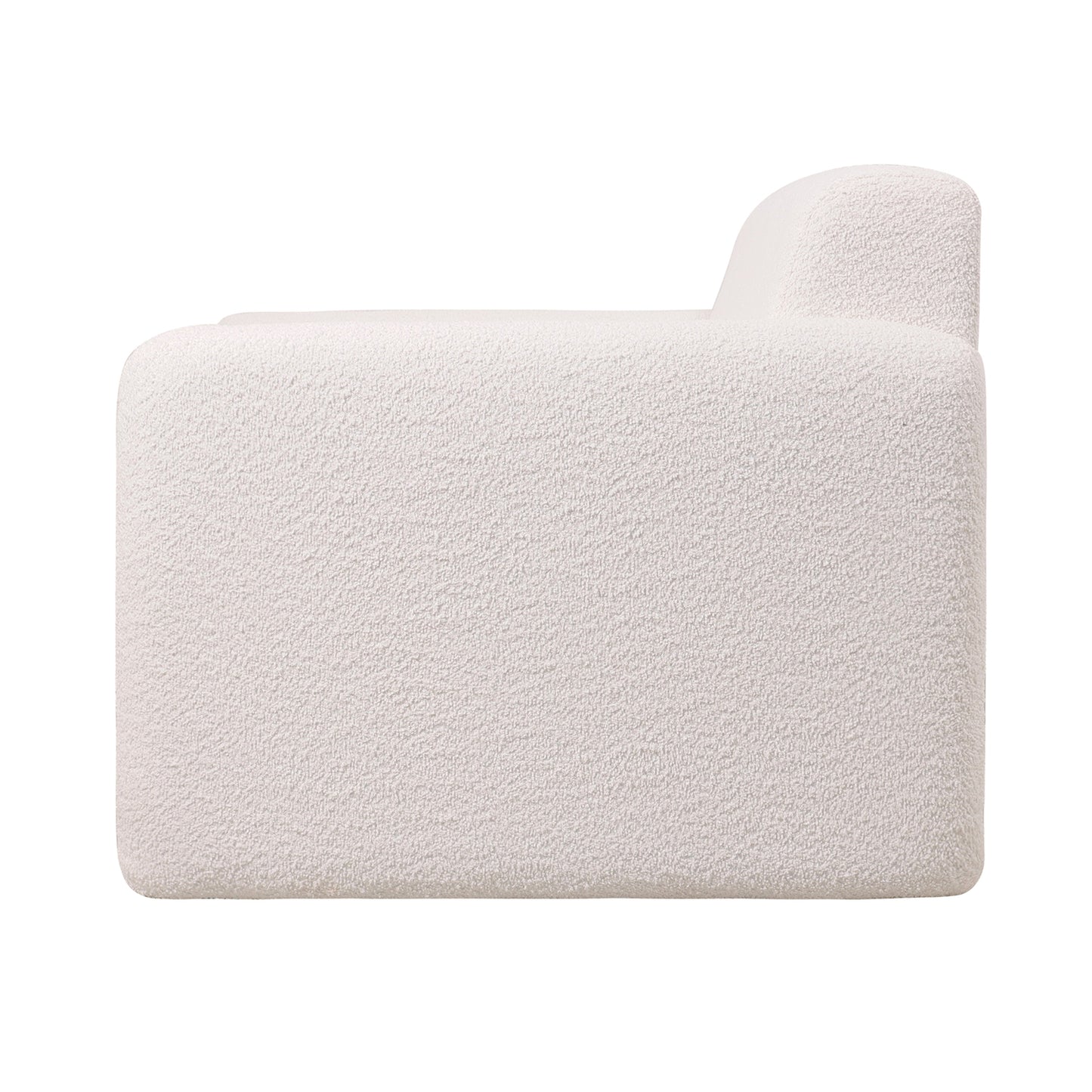 צילום צד של כורסה Lexus המדגיש את המבנה המרופד והבסיס היציב