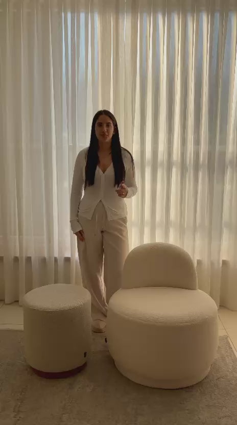 סרטון דף מוצר - באנדל כורסה בוקלה + הדום בוקלה Auri Cloud Set