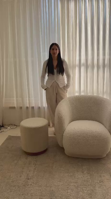 סרטון דף מוצר - באנדל כורסה מסתובבת + הדום Cloudy Set